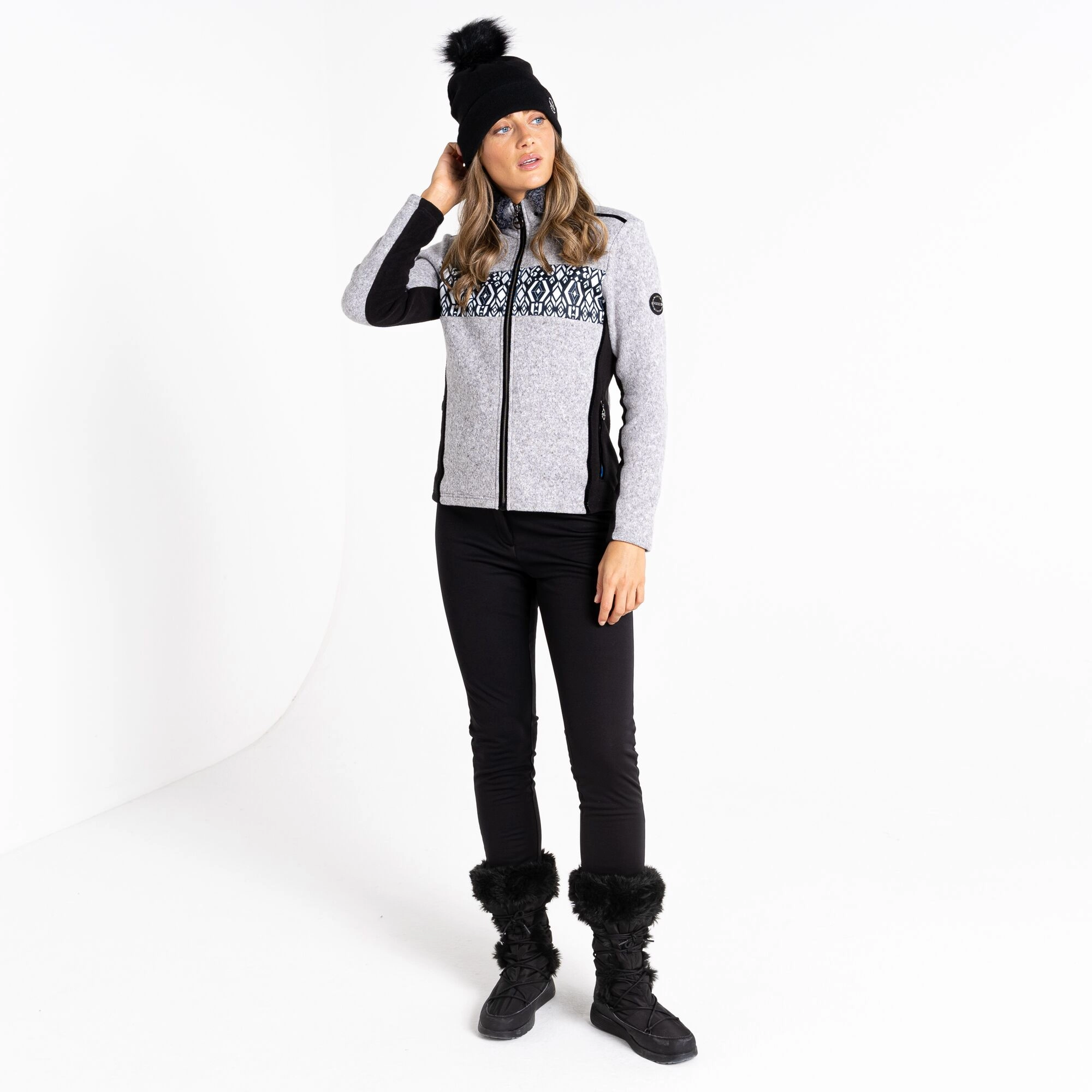 Pull zippé Femme ENGROSS II | Gris