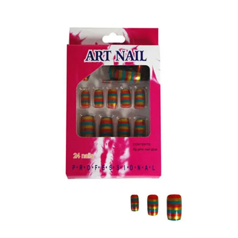 Revendeur en ligne de faux ongles multicolore pour un effet mode