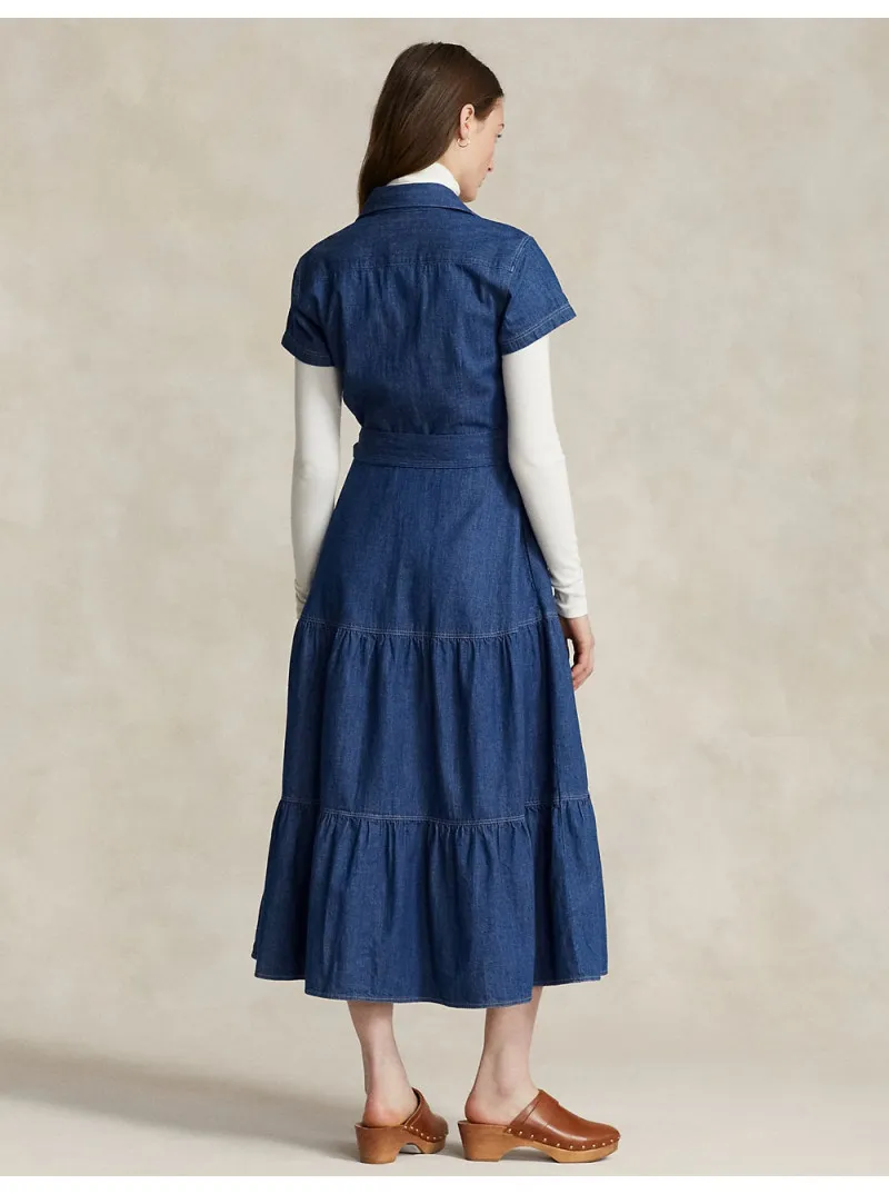 Robe longue volumineuse en jean Ralph Lauren