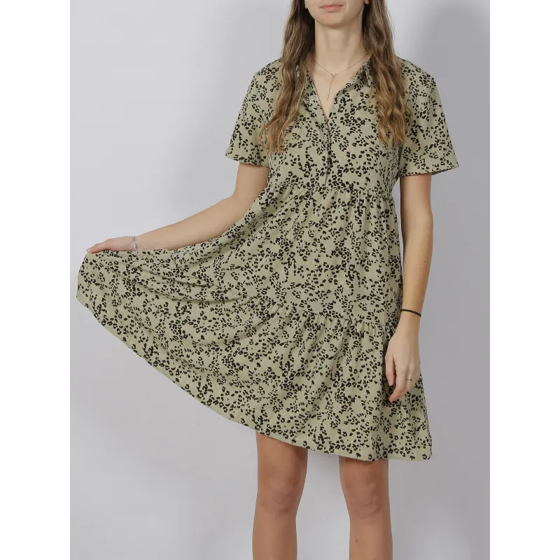 Robe midi à motifs enso vert femme - La Petite Etoile | wimod