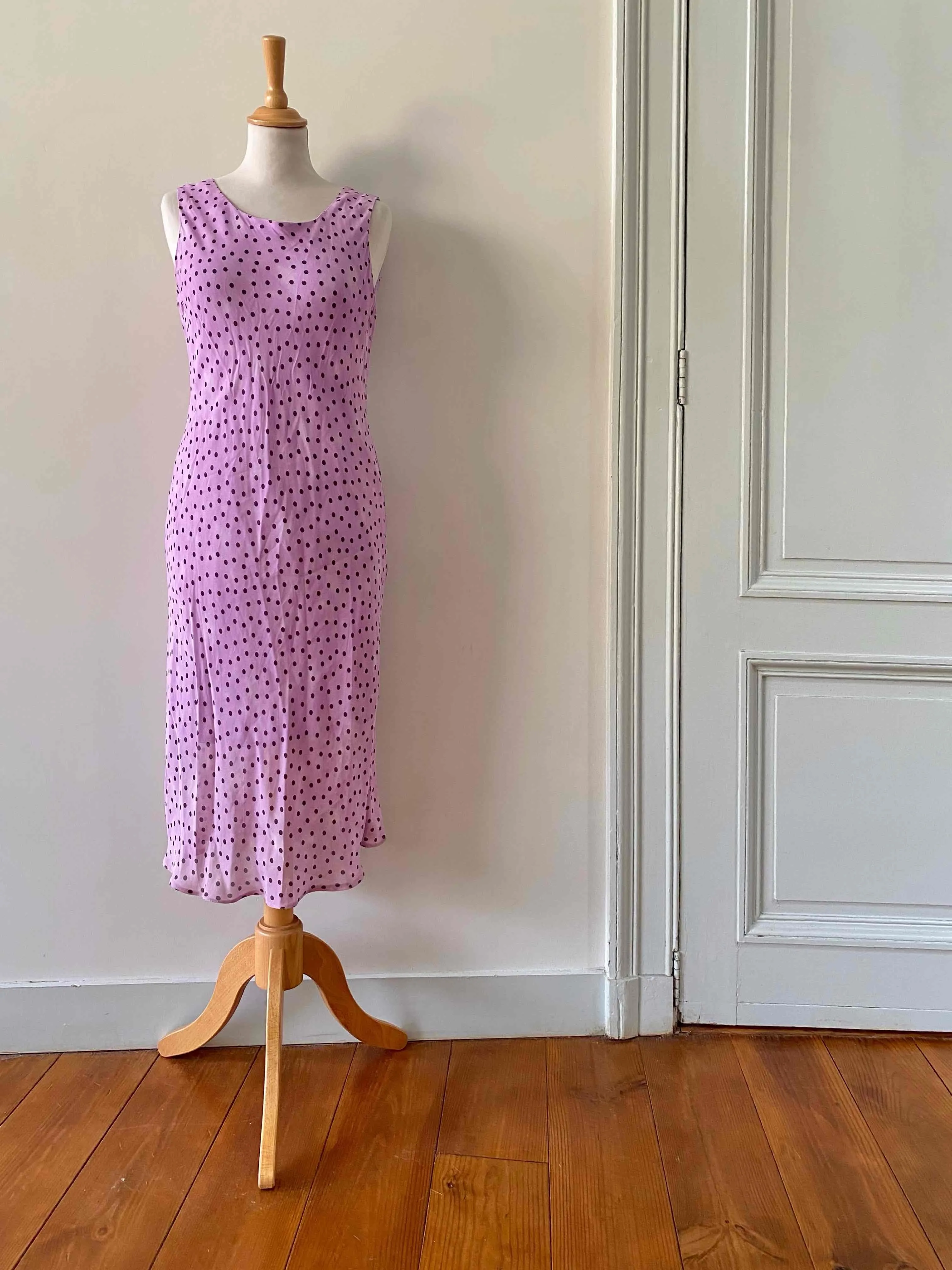 Robe midi à pois