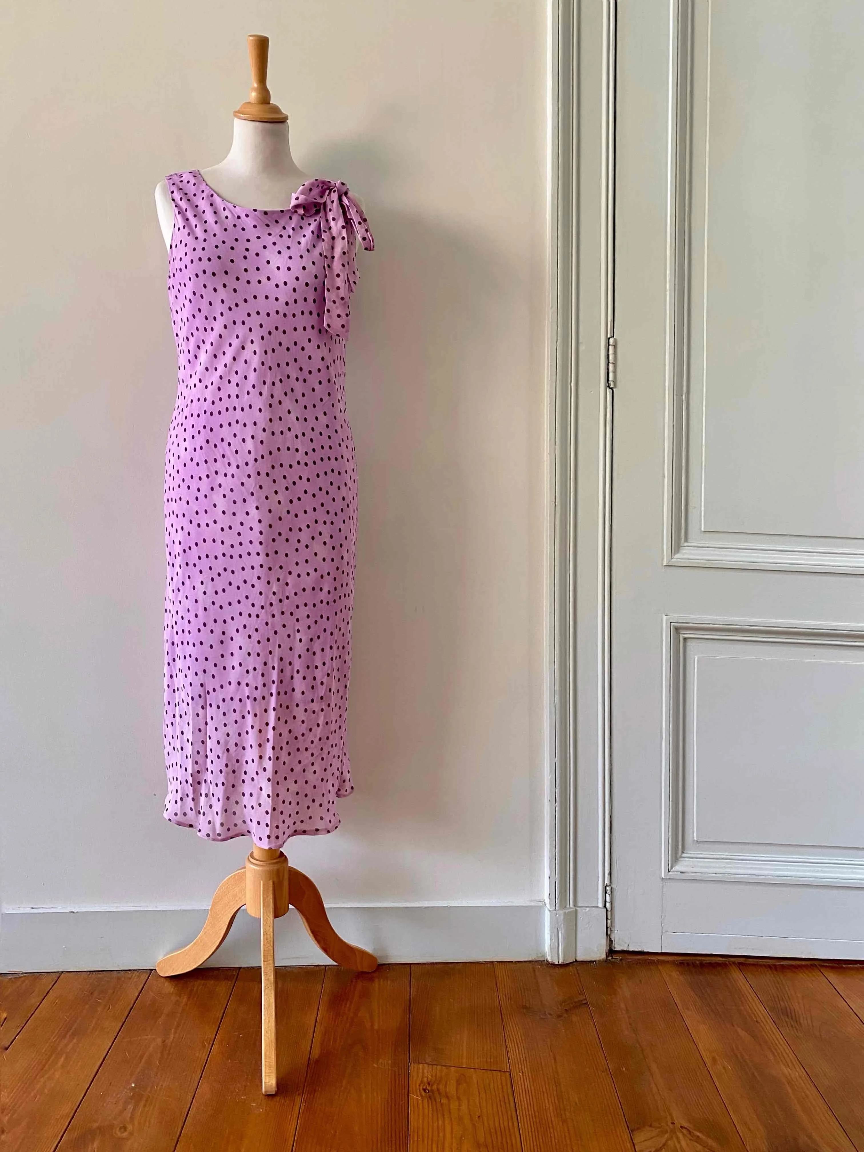 Robe midi à pois