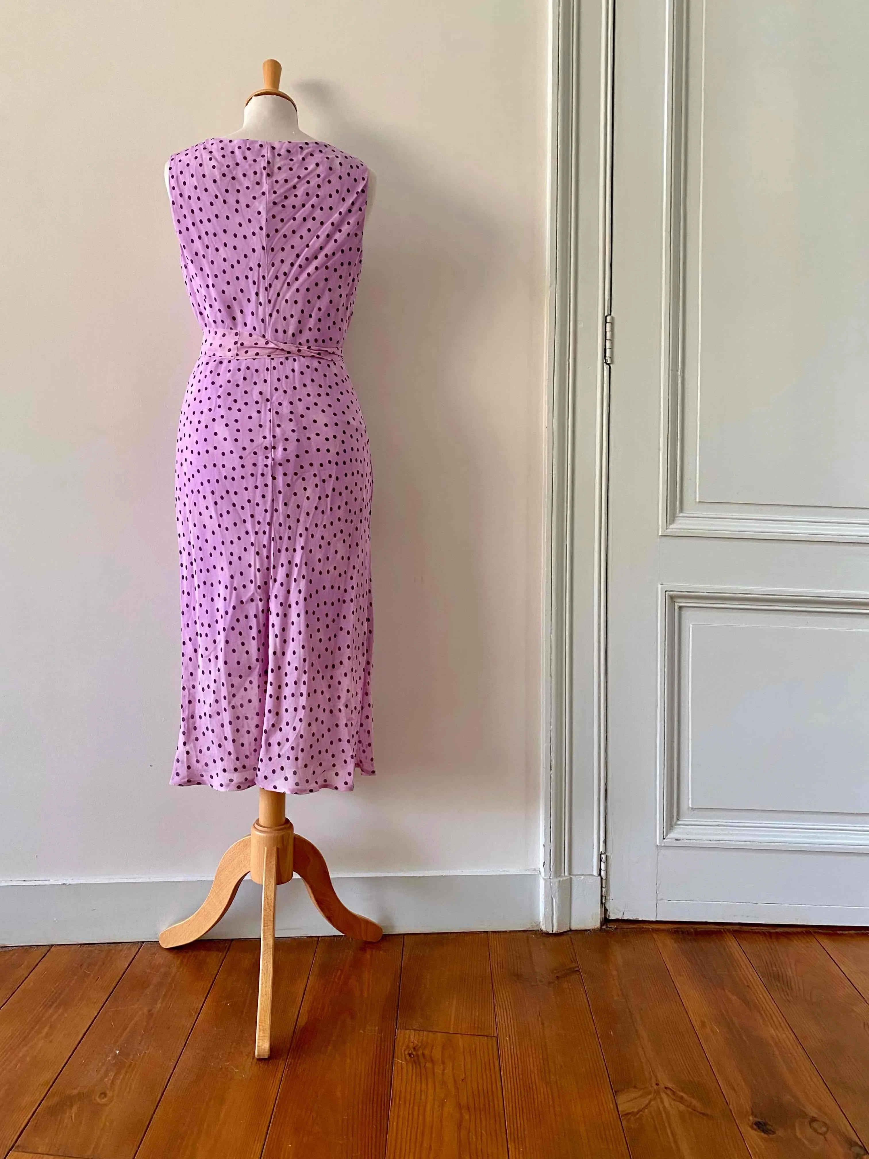 Robe midi à pois