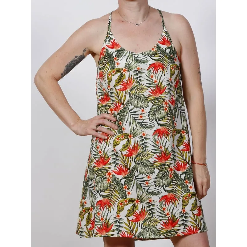 Robe à bretelles vahiné multicolore femme - Happy & So | wimod