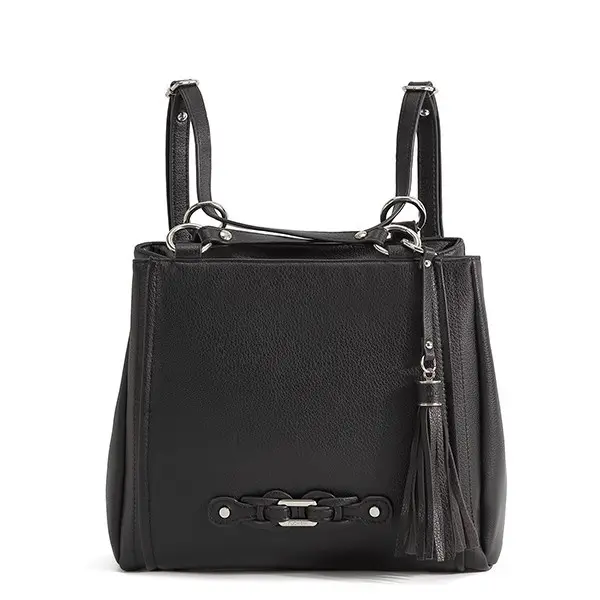 Sac à dos convertible sac à main Constance Noir | Fuchsia Paris | Gandy.fr