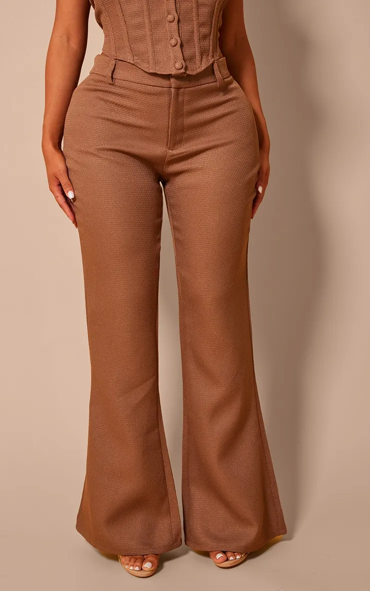 Shape Pantalon tissé marron chocolat à taille haute