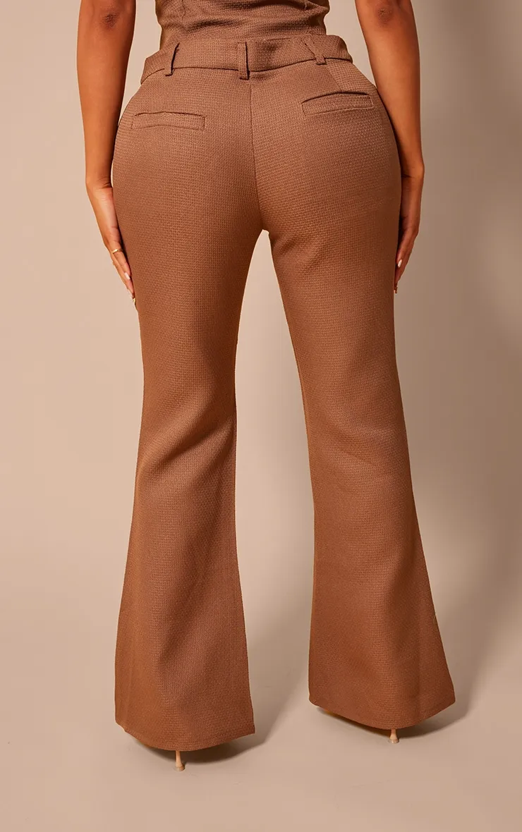 Shape Pantalon tissé marron chocolat à taille haute