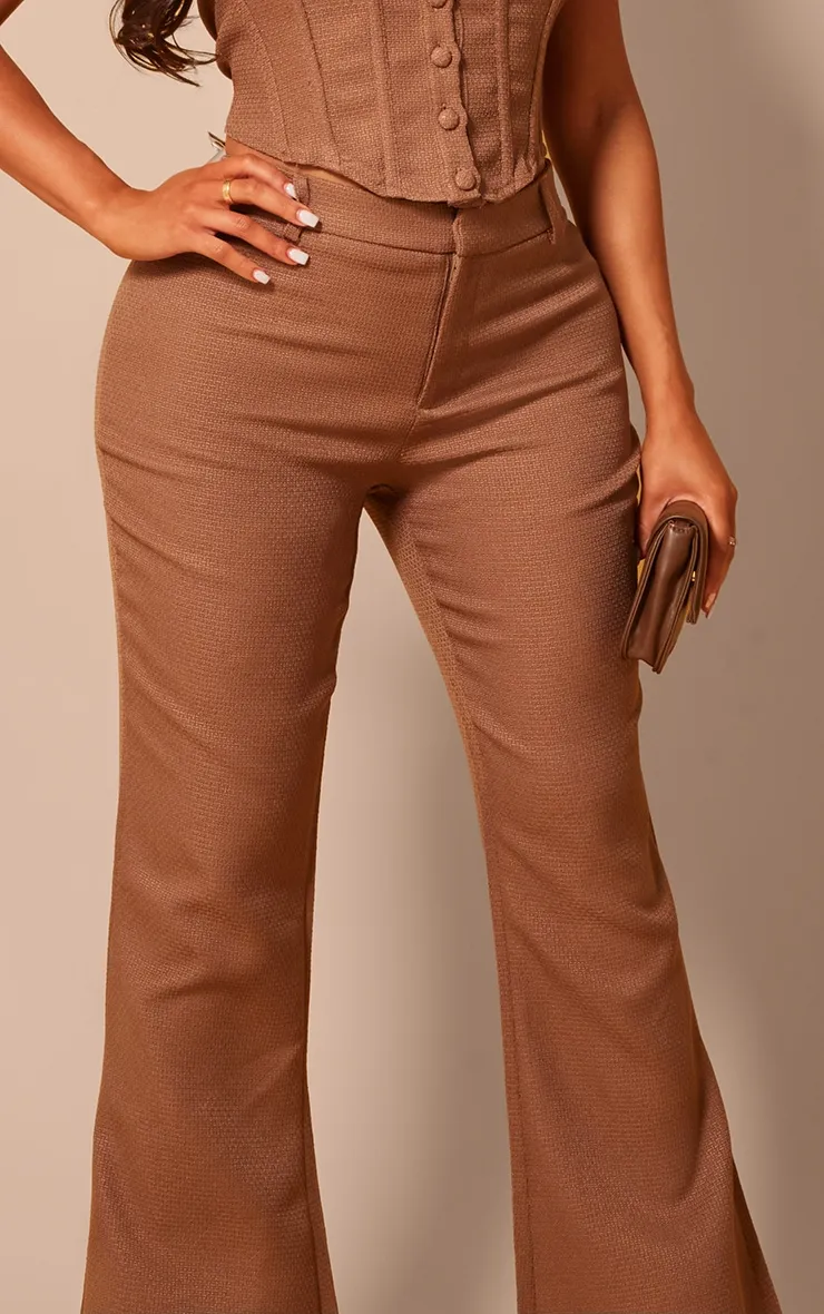 Shape Pantalon tissé marron chocolat à taille haute