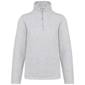 Sweat micropolaire zippé - Homme - K912 - blanc chiné ash 