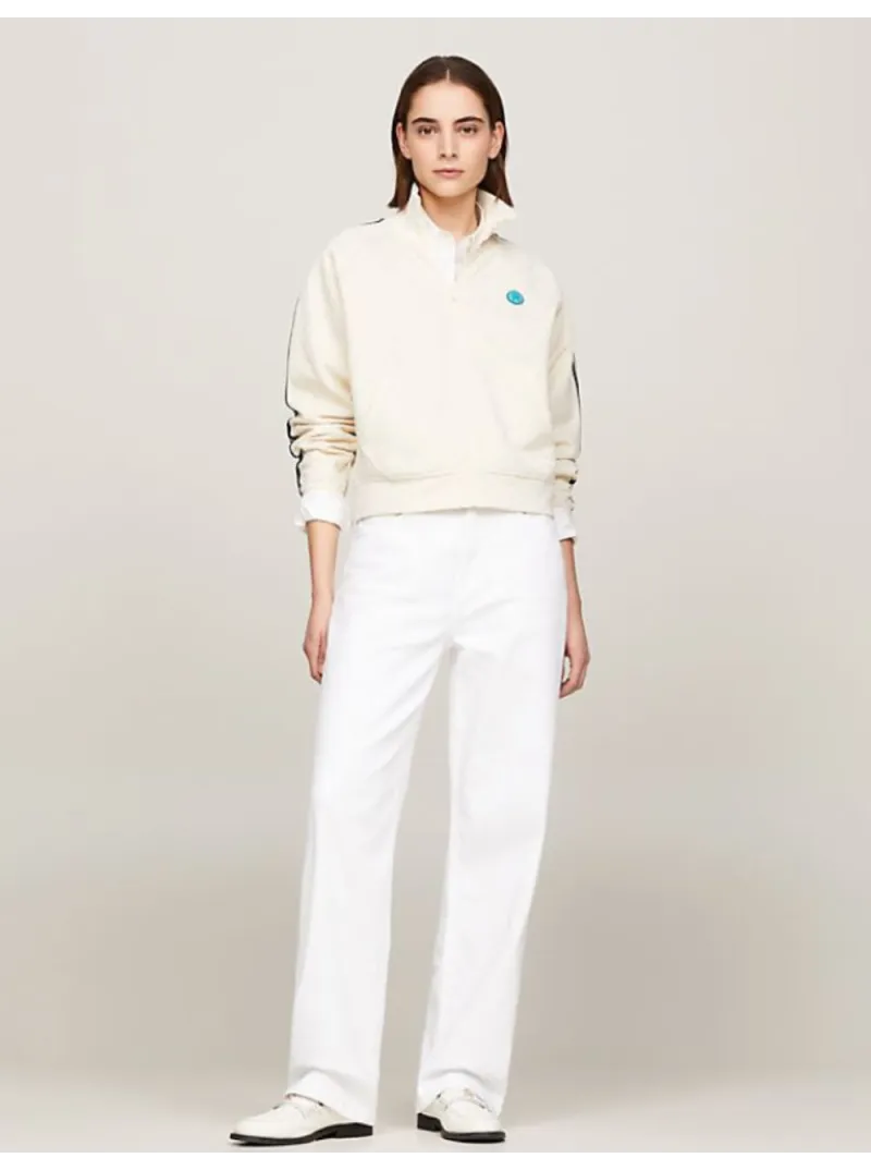 Sweat zippé motif jacquard Tommy Hilfiger