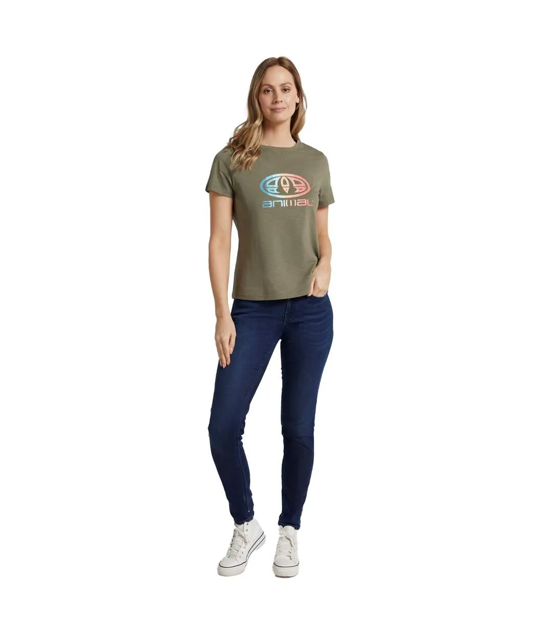 T-shirt carina femme vert Animal