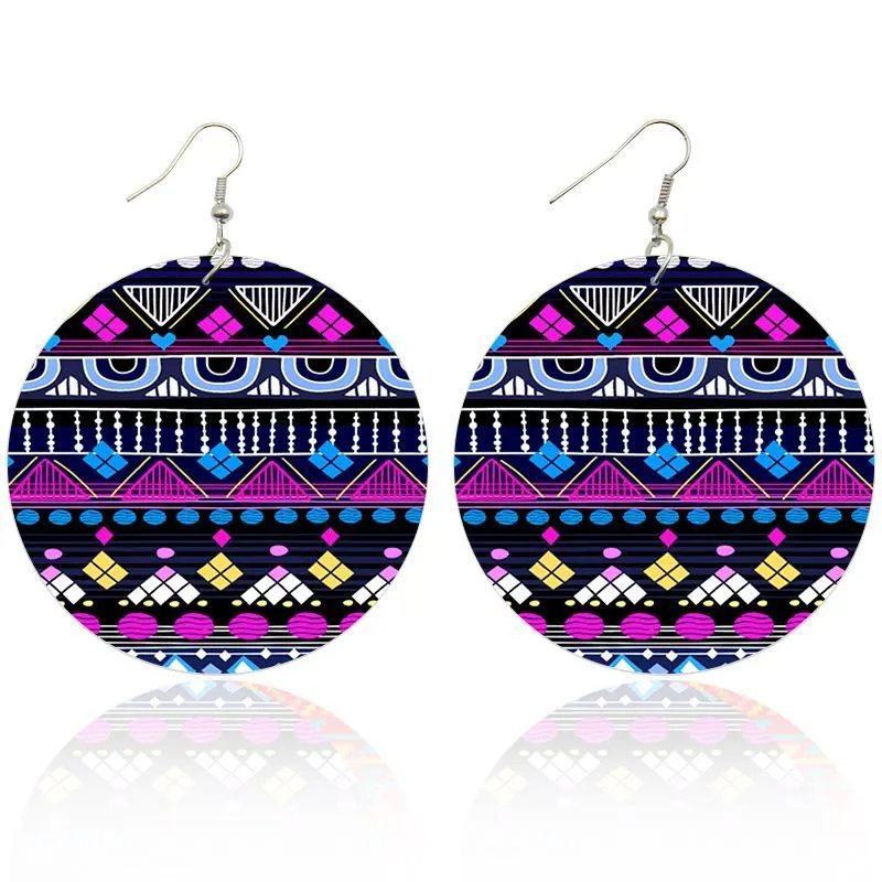 Violet Bleu tribals | Boucles d'oreilles africaines
