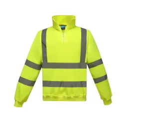 YOKO YKK06 - Sweat col zippé haute visibilité